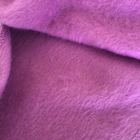 PURPLE ALPACA CAMARGO PURPLE FRINGED SCARF - Picture 10 of 10